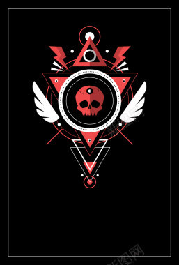 暗黑金属摇滚及电竞游戏海报背景矢量图背景
