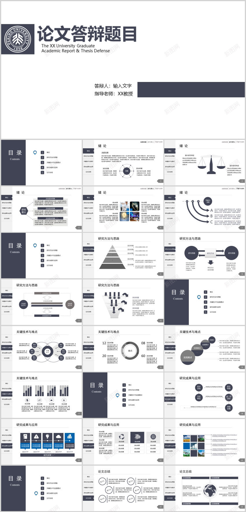 正经实用清晰毕业论文PPT模板PPT模板_88icon https://88icon.com 实用 模板 正经 毕业论文 清晰