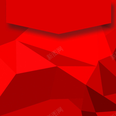 3d立体红色多边形背景背景
