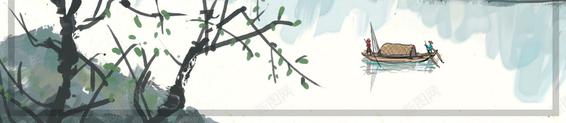 水墨画背景清明节海报psd设计背景_88icon https://88icon.com 4月5 传统文化海报 太阳 树木 水墨画 清明时节 清明海报 清明节 边框 远山 鸟