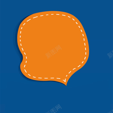 橘色对话框蓝色背景背景