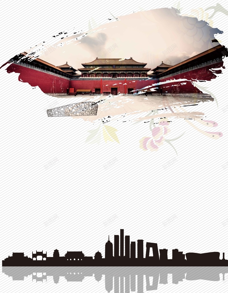北京旅游海报背景模板矢量图ai设计背景_88icon https://88icon.com 创意 北京 宣传 旅游 旅行社 活动 海报 背景模板 矢量图