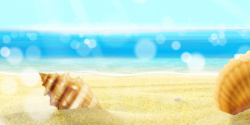 金色细沙矢量卡通手绘海滩细沙背景高清图片