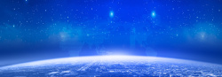 矢量蓝色的地球炫光地球商务科技蓝色背景高清图片