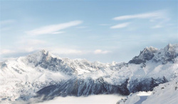 白雪风景素材雪山背景画面高清图片