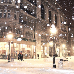 街头雪景浪漫雪景背景高清图片