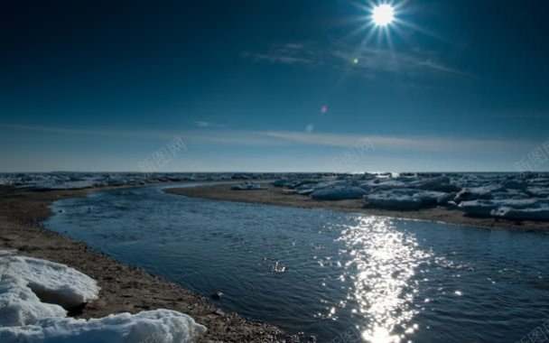 蓝天阳光海水冰雪背景