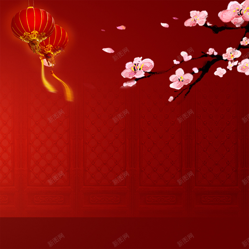 节日促销背景psd设计背景_88icon https://88icon.com 中国风 主图 促销背景 创意背景 梅花 活动背景 灯笼 节日促销背景