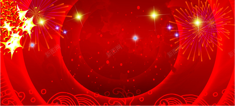 淘宝梦幻红色背景cdr设计背景_88icon https://88icon.com 光圈 光晕 喜庆 底纹 新年 春节 烟花 爆竹 祥云 红色背景 鞭炮