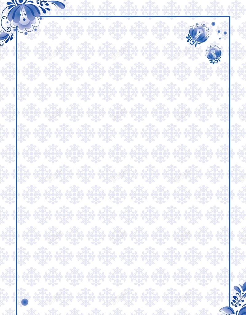 中国风蓝色花纹简约边框平面广告矢量图ai设计背景_88icon https://88icon.com 中国风背景 平面广告 新品上市 时尚 简约边框 纹理背景 花纹 蓝色背景 边框 矢量图