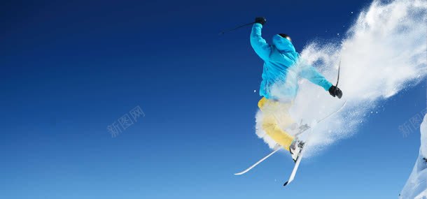 滑雪飞翔蓝色天空背景jpg设计背景_88icon https://88icon.com 天空 滑雪 背景 蓝色 飞翔