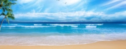 蓝色水印蓝色海洋背景高清图片