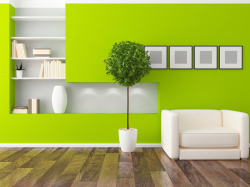 现代主义风绿色简约清新竹炭背景墙家居高清图片