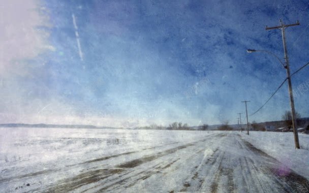 冬季道路景观壁纸背景