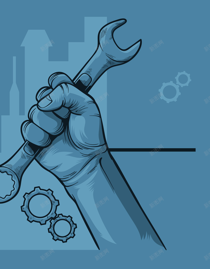 五一劳动节主题矢量图ai设计背景_88icon https://88icon.com 五一 劳动节 工人 手绘 扳手 素材 背景 螺帽 矢量图