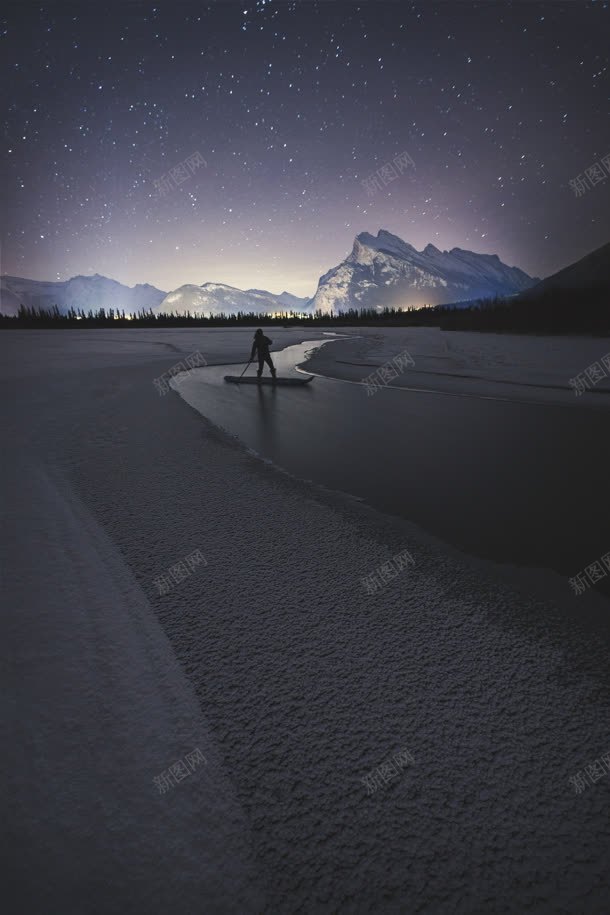 雪山夜空星空溪流jpg设计背景_88icon https://88icon.com 夜空 星空 溪流 雪山