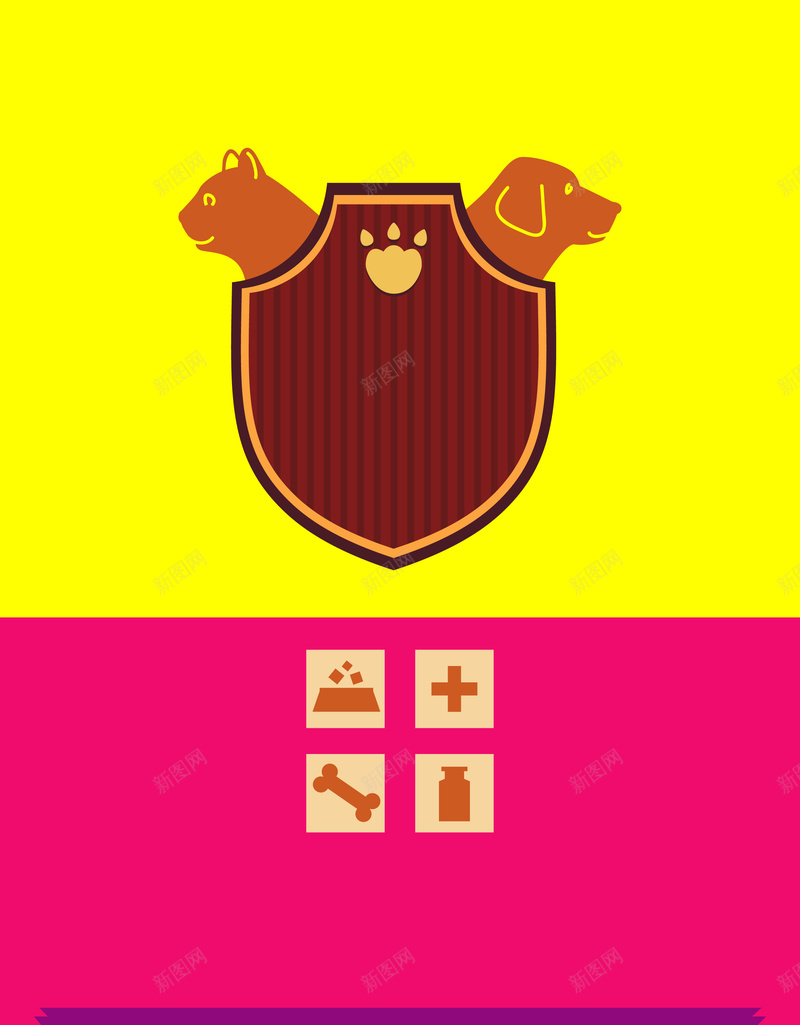 猫狗头像盾牌标签宠物海报广告背景矢量图ai设计背景_88icon https://88icon.com 宠物 宠物封面 宠物海报 广告海报 标签 标签背景 海报广告 海报背景 猫狗头像 盾牌 矢量图