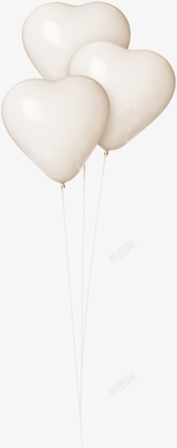 爱心白色透明爱心桃气球高清图片