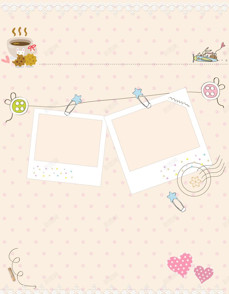 清新波点相册相框背景矢量图ai设计背景_88icon https://88icon.com 儿童摄影 卡通相册 卡通背景 可爱 开心 影楼模板 摄影模板 新图网 波点 清新 相册 相册模板 相框 矢量图