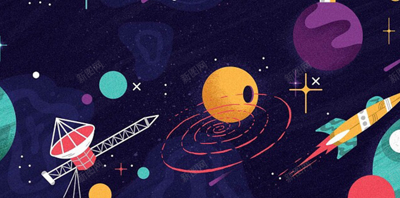 星空卡通插画海报H5背景jpg设计背景_88icon https://88icon.com 卡通 手绘 插画 插画H5背景 插画背景素材 文艺 海报 炫酷 童趣 简约