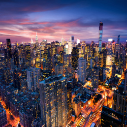 金融街城市夜晚俯瞰背景高清图片