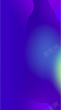蓝紫色光晕简单渐变商务H5背景图背景