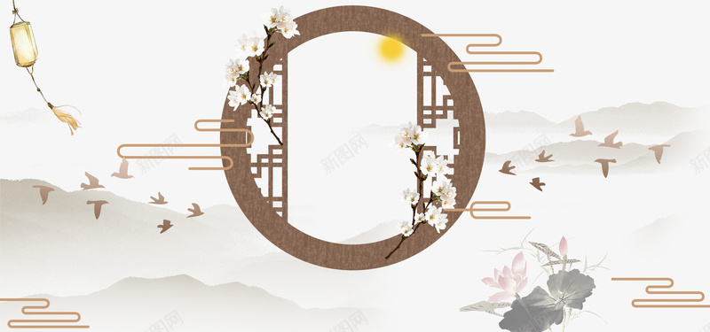 中国风花好月圆中秋bannerpsd设计背景_88icon https://88icon.com 七夕 中式 传统节日 十一 双节同庆 古典 国庆节 庆国庆 月饼 水墨 淡雅 秋夕 迎中秋 黄金周