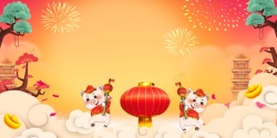 欢度猪年2019欢度春节喜庆猪年PSD分层高清图片