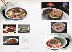 中国风商业美食菜肴菜单矢量背景海报