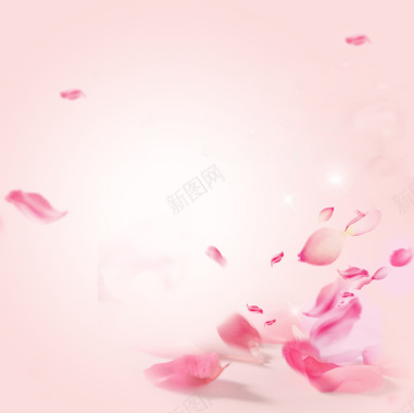 粉色唯美花瓣背景背景