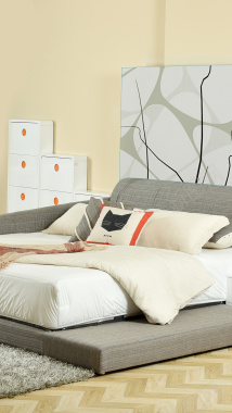现代简欧风格家具床H5背景背景