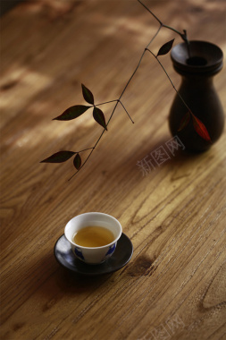 文艺广告茶具茶品饮茶茶叶背景背景