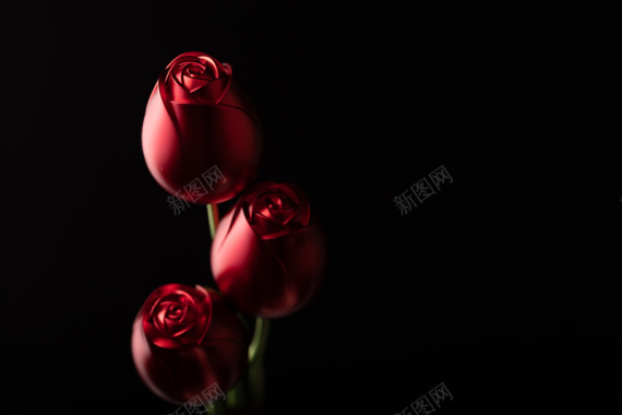 黑色红金属玫瑰5背景