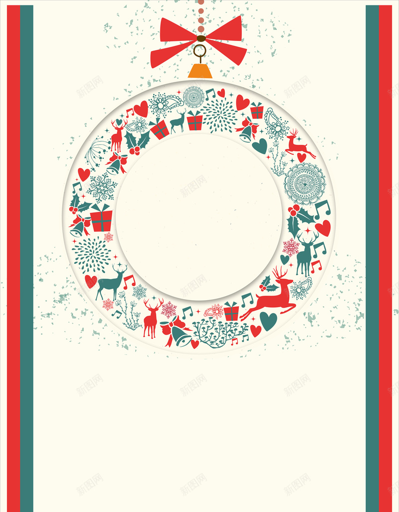 圣诞节海报背景图cdr设计背景_88icon https://88icon.com 几何 卡通 圆环 圣诞节 扁平 手绘 海报 矢量 童趣