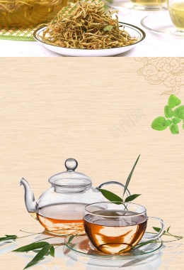 凉茶饮品海报背景背景