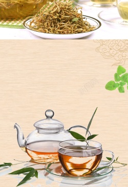 凉茶草药凉茶饮品海报背景高清图片