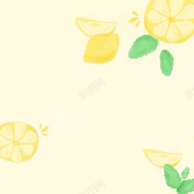 清新柠檬黄背景背景