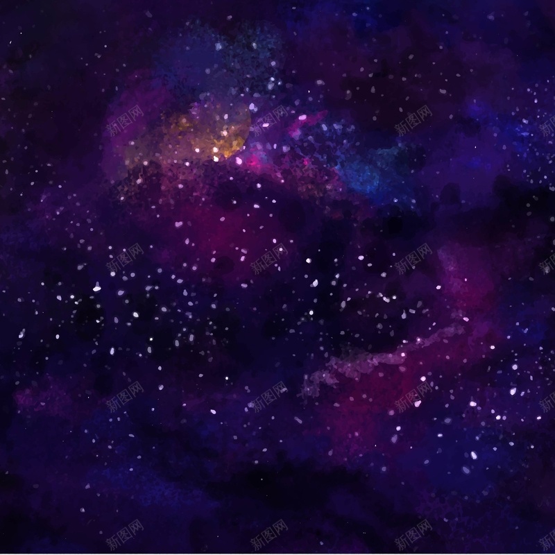 紫色星球海报背景矢量图ai设计背景_88icon https://88icon.com 星球 星空 海报 紫色 紫色海报 矢量图