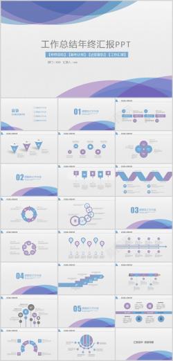 设计商务风工作总结年终汇报PPT模板
