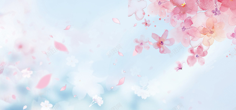 樱花节主题海报背景背景