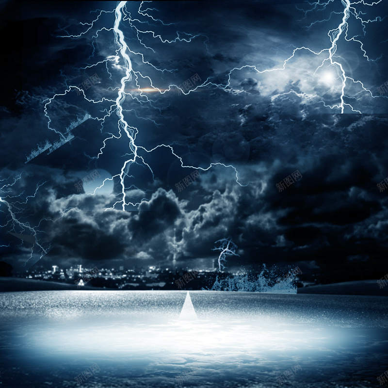 闪电数码电子产品PSD分层主图背景素psd设计背景_88icon https://88icon.com 主图 主机 乌云 云层 城市 数码 电子产品 电脑 直通车 键盘 闪电 雷电 鼠标