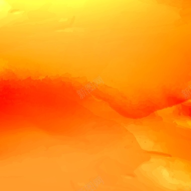 橙色抽象水彩纹理背景矢量背景