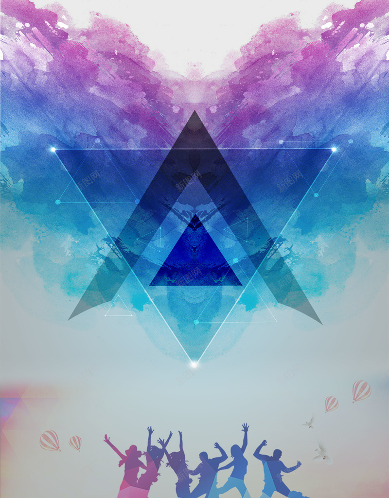 彩色质感活力青春海报背景jpg设计背景_88icon https://88icon.com 54 五四青年节 剪影 年轻 彩色 文艺晚会 晚会海报 水彩 活力 海报设计 狂欢 质感 青春海报