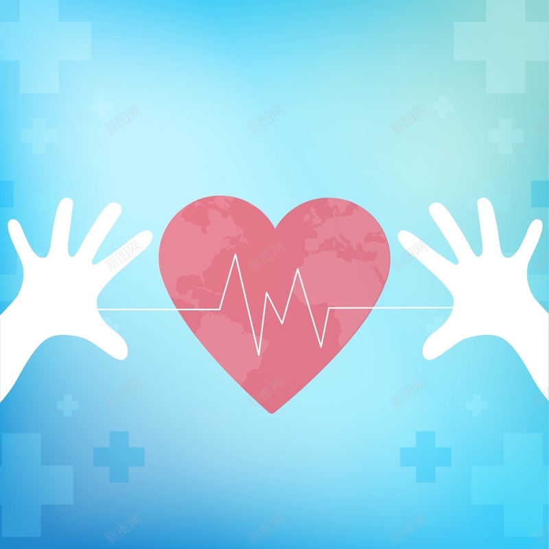 世界医疗爱心背景矢量ai设计背景_88icon https://88icon.com AI 世界 保健 健康 医疗海报背景 国际 心脏 手 生活 生活方式 白色 背景 青色 矢量图