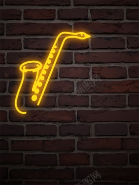 爵士音乐会主题海报背景矢量图背景