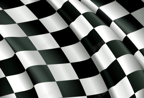 赛车旗帜褶皱布料质感纹理矢量背景背景
