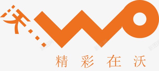 精彩在沃png免抠素材_88icon https://88icon.com 中国联通 商标 红色