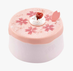 精致小蛋糕粉色小清新下午茶樱花小蛋糕高清图片