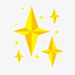 四角星黄色红色恒星高清图片