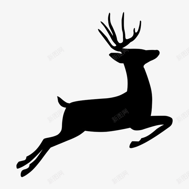 圣诞节麋鹿png免抠素材_88icon https://88icon.com 元素 剪影 圣诞 圣诞节常用素材 麋鹿